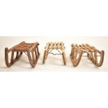 SELECTION OF VINTAGE WOODEN AND METAL SLEIGHS