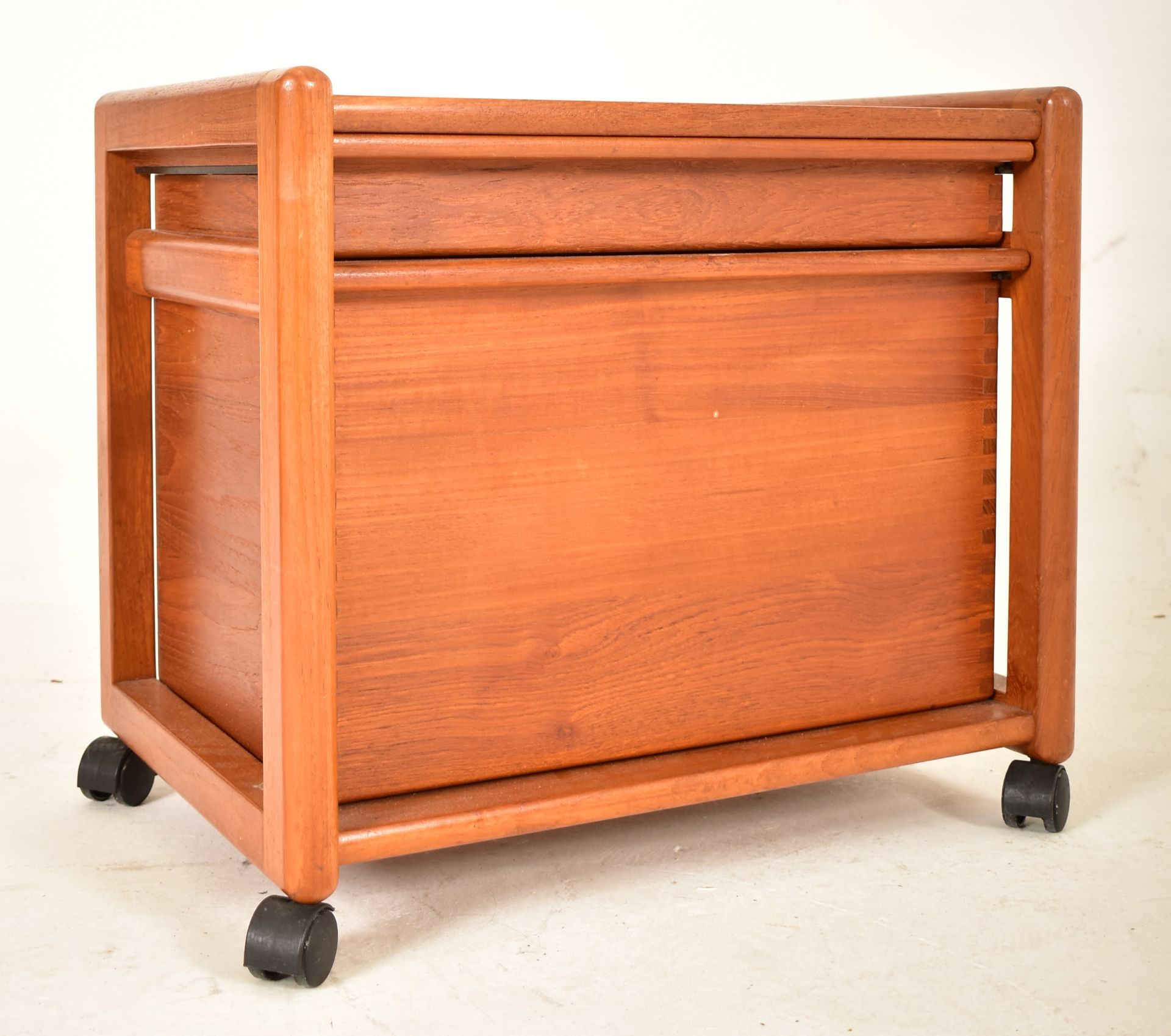 MID CENTURY DANISH DESIGNER TEAK SEWING TROLLEY