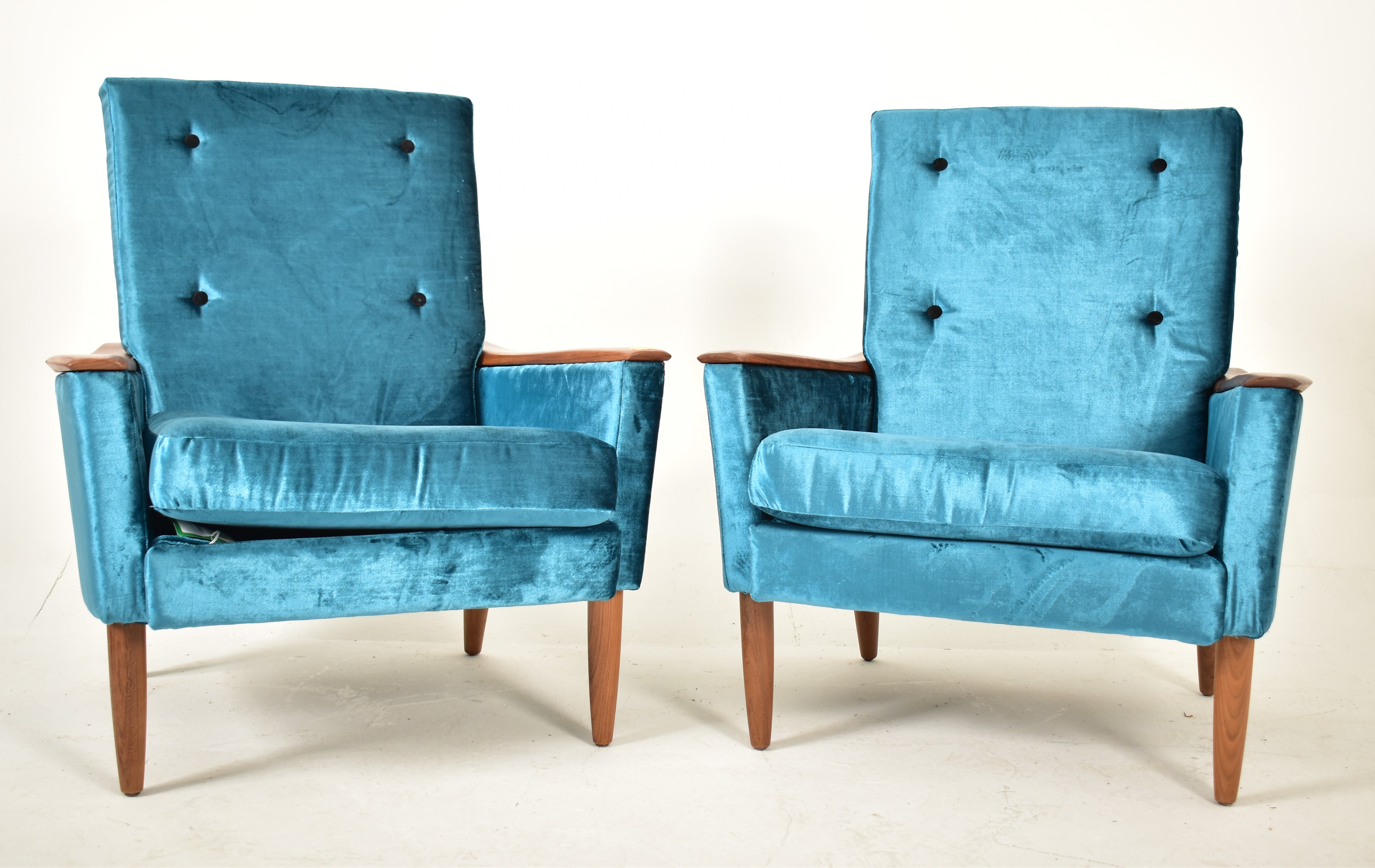 GREAVES & THOMAS - PAIR OF 20TH CENTURY TEAK ARMCHAIRS