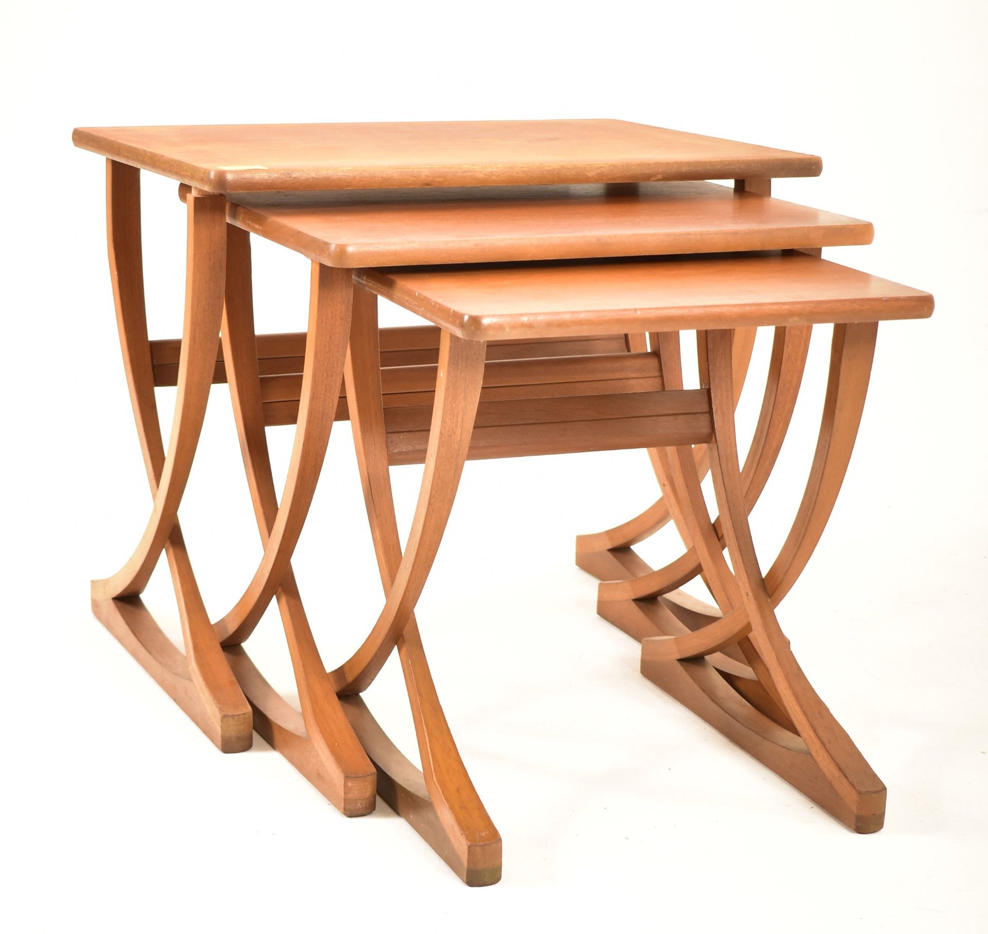 RETRO MID 20TH CENTURY NATHAN CITADEL TEAK NEST OF TABLES