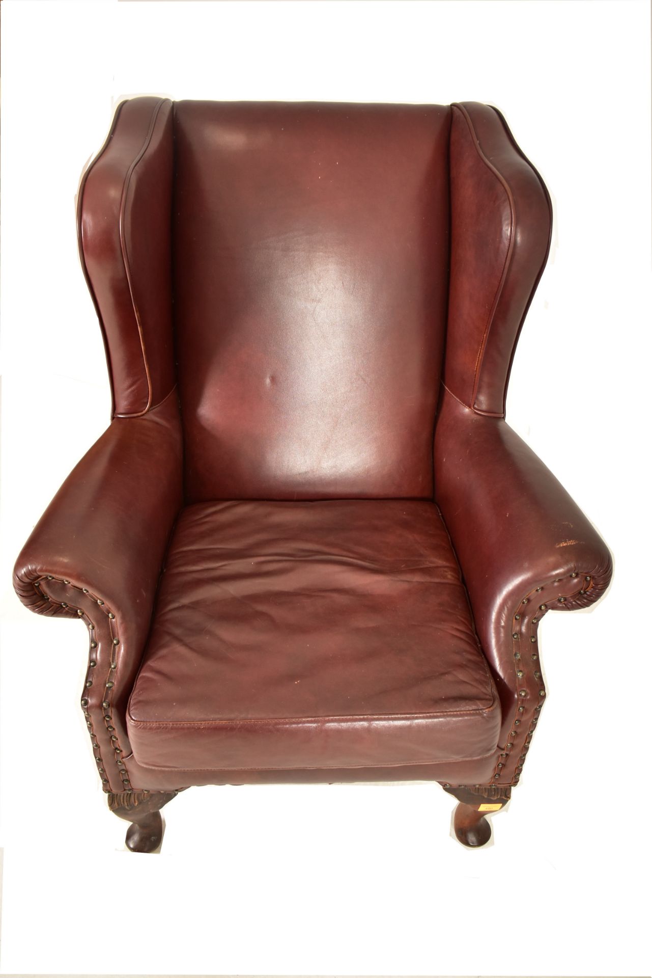 20TH CENTURY QUEEN ANNE REVIVAL WINGBACK ARMCHAIR - Image 2 of 5