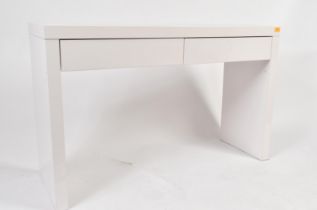 CONTEMPORARY WHITE GLOSS OFFICE DESK TABLE