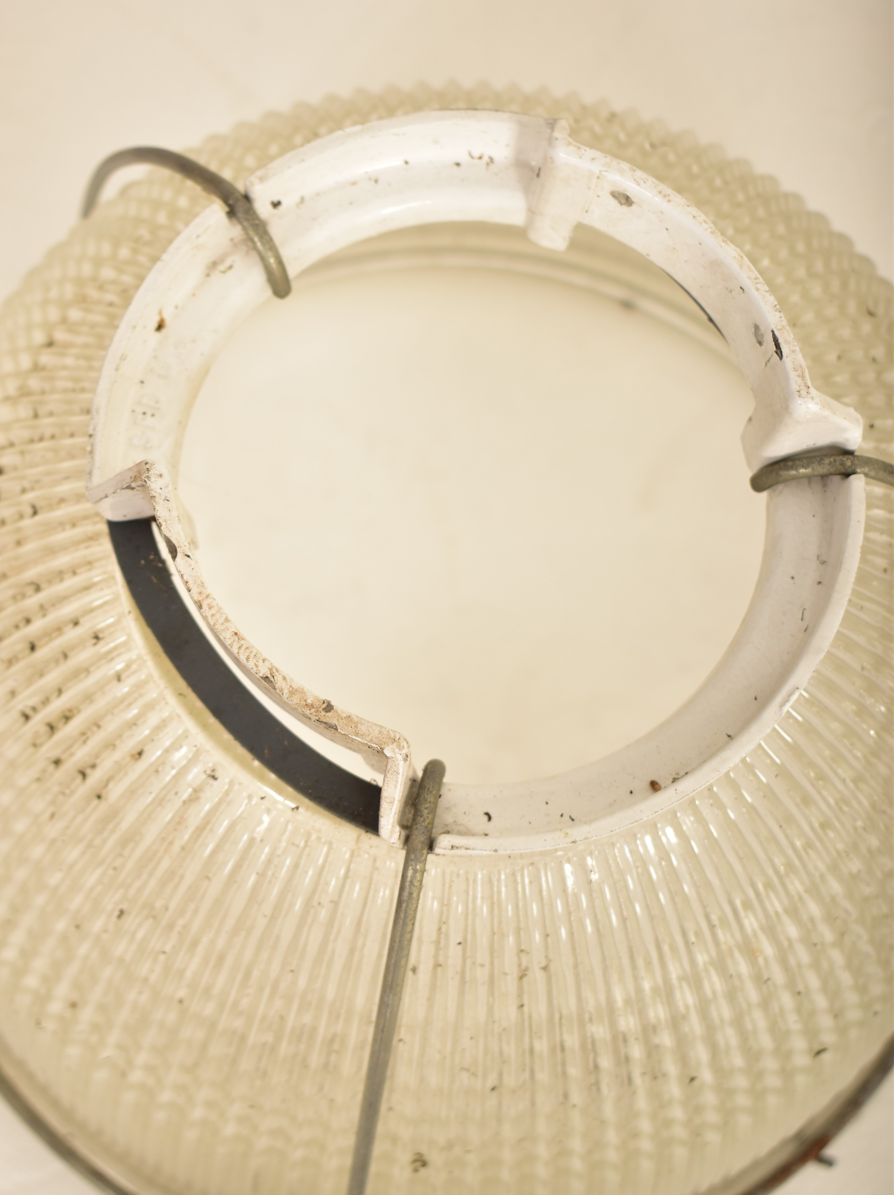 HOLOPHANE - THREE RETRO MID CENTURY INDUSTRIAL LIGHT SHADES - Image 2 of 4