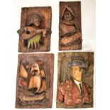 VANGUARD STUDIOS - SET OF FOUR COMPOSITION CARVINGS