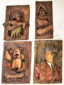 VANGUARD STUDIOS - SET OF FOUR COMPOSITION CARVINGS