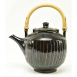 DAVID LEACH, LOWERDOWN POTTERY - STONEWARE CUT-SIDED TEAPOT