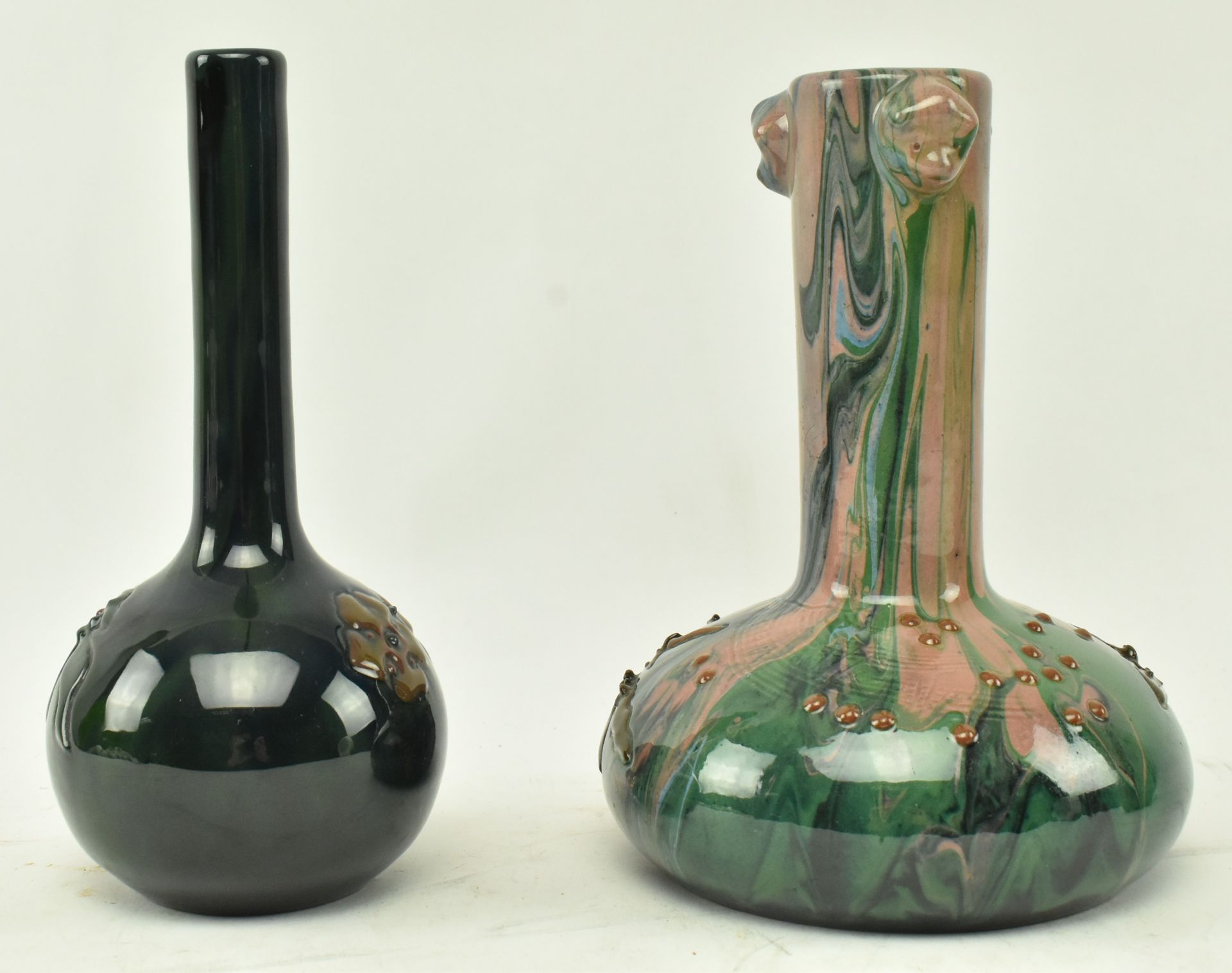 ELTONWARE POTTERY, CLEVEDON - THREE SQUAT FORM VASES - Image 3 of 9