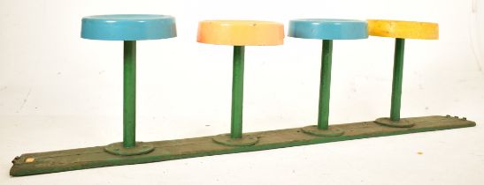 BINGO - MOUNTED GROUP OF 20TH CENTURY FAIRGROUND STOOLS