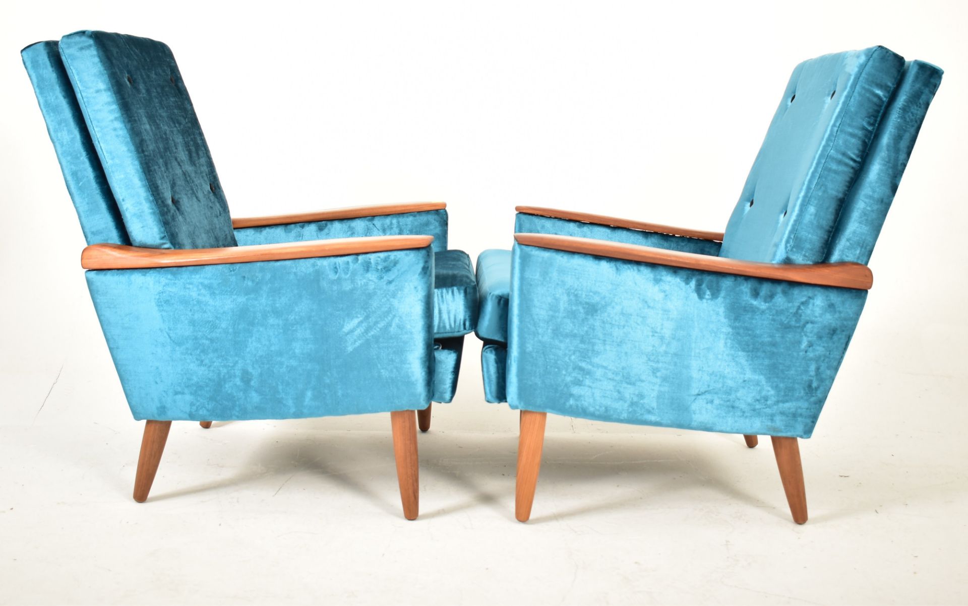 GREAVES & THOMAS - PAIR OF 20TH CENTURY TEAK ARMCHAIRS - Image 4 of 5