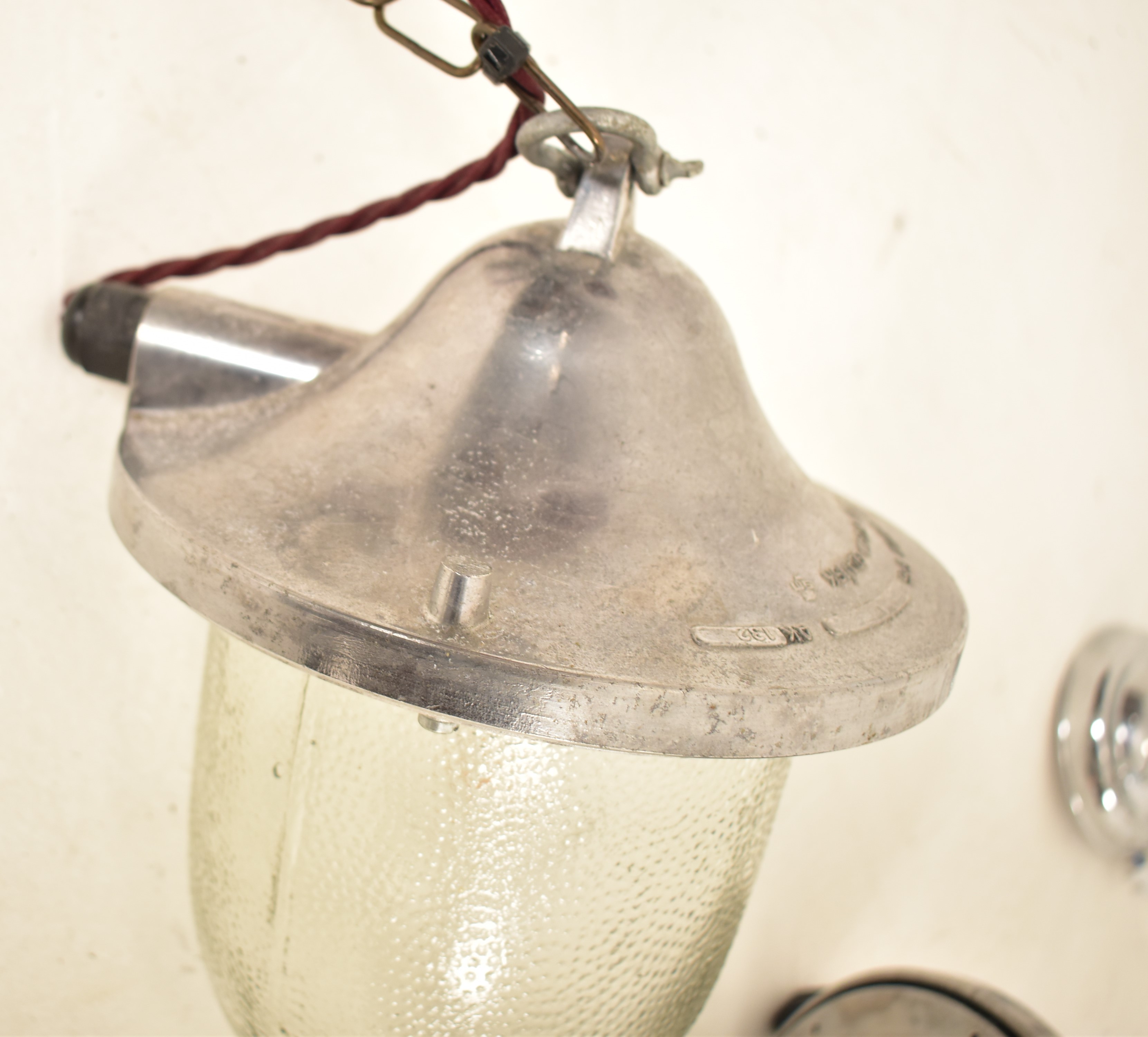 20TH CENTURY CHROME & GLASS INDUSTRIAL POLAM-GDANSK LIGHTS - Image 5 of 7