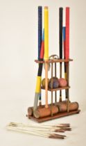 JOHN JAQUES OF LONDON - EARLY 20TH CENTURY CROQUET SET