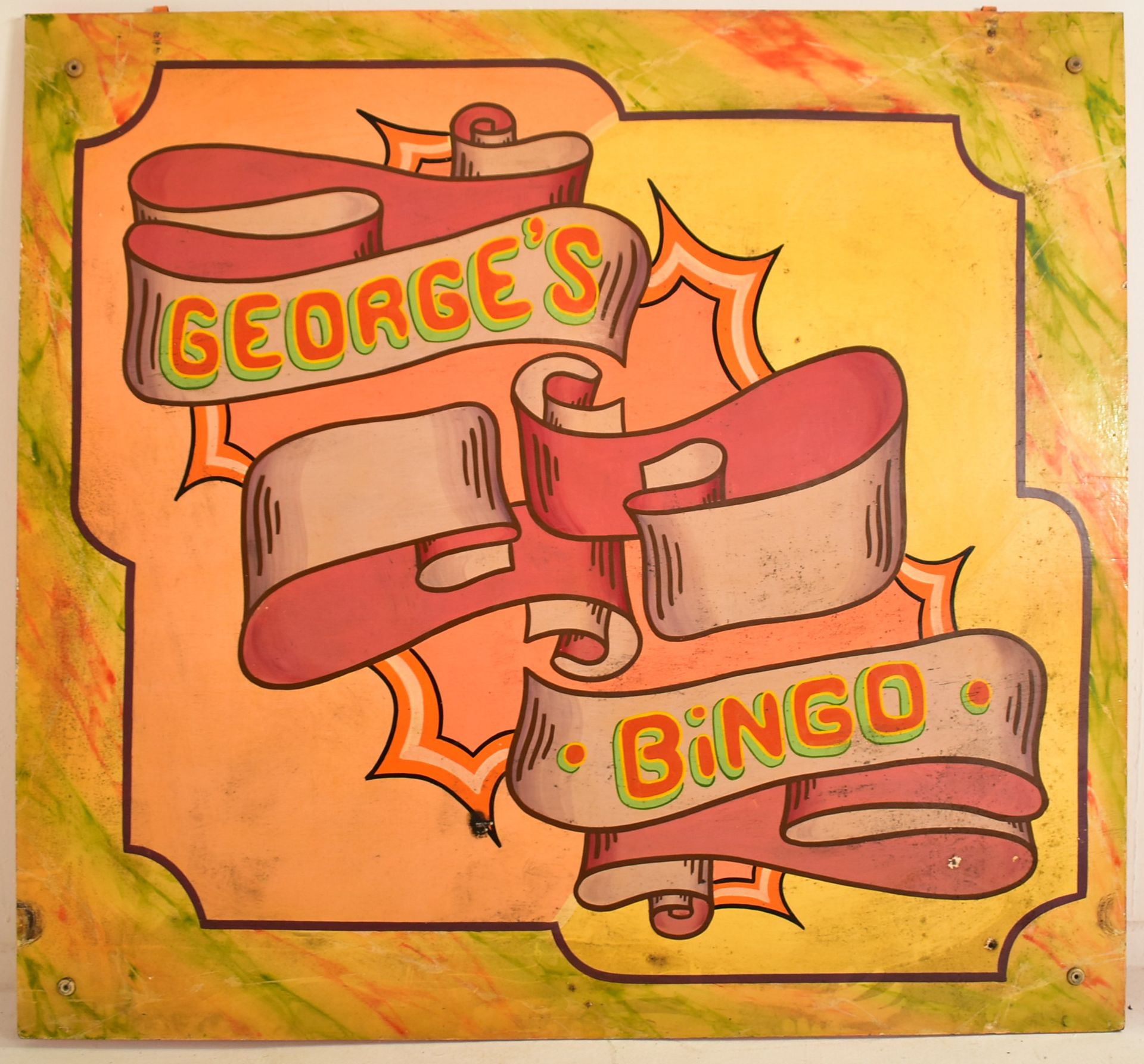 GEORGE'S BINGO - 20TH CENTURY HAND PAINTED FAIRGROUND SIGN - Bild 2 aus 5