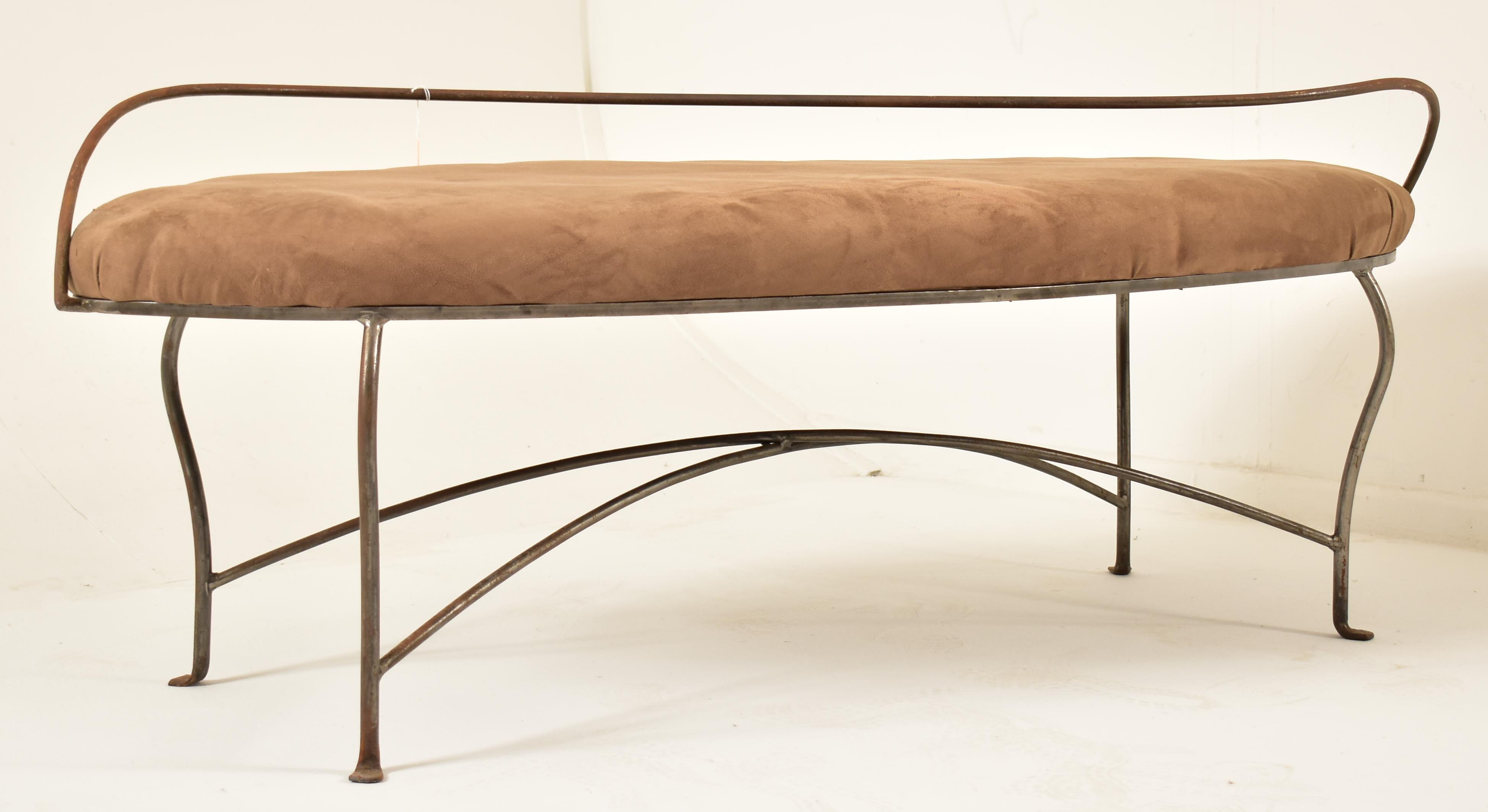 CONTEMPORARY WROUGHT IRON BENCH / LOVE SEAT