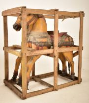 PAIR OF NEW OLD STOCK CARVED WOODEN CAROUSEL HORSES