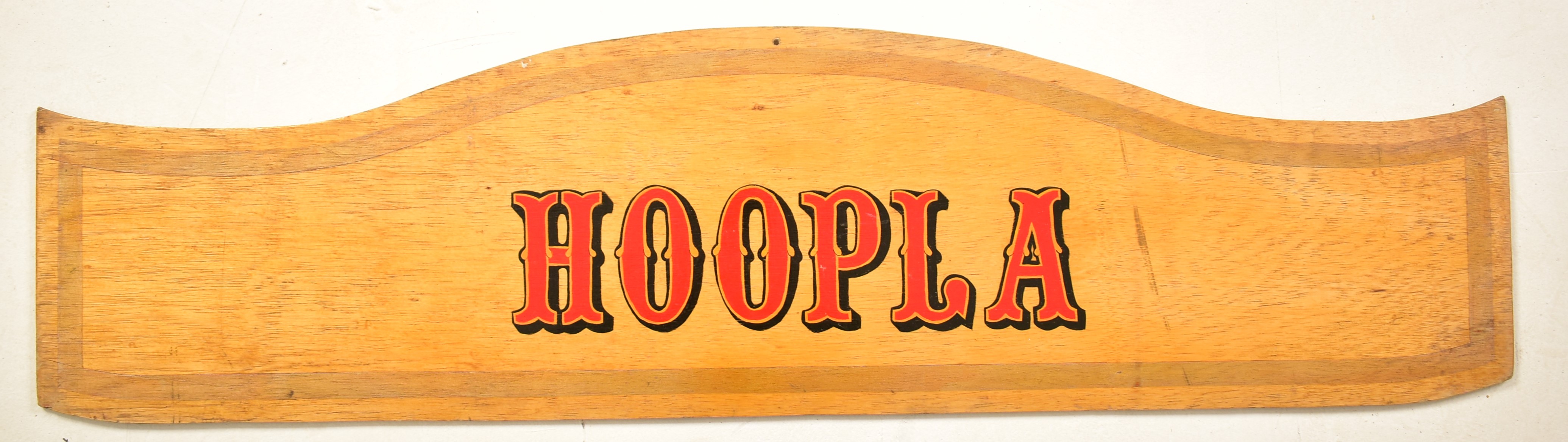 HOOPLA - 20TH CENTURY FAIRGROUND PAINTED SIGN