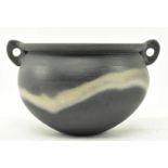 JOHN LEACH, MUCHELNEY POTTERY - STONEWARE ' BLACK MOOD ' BOWL