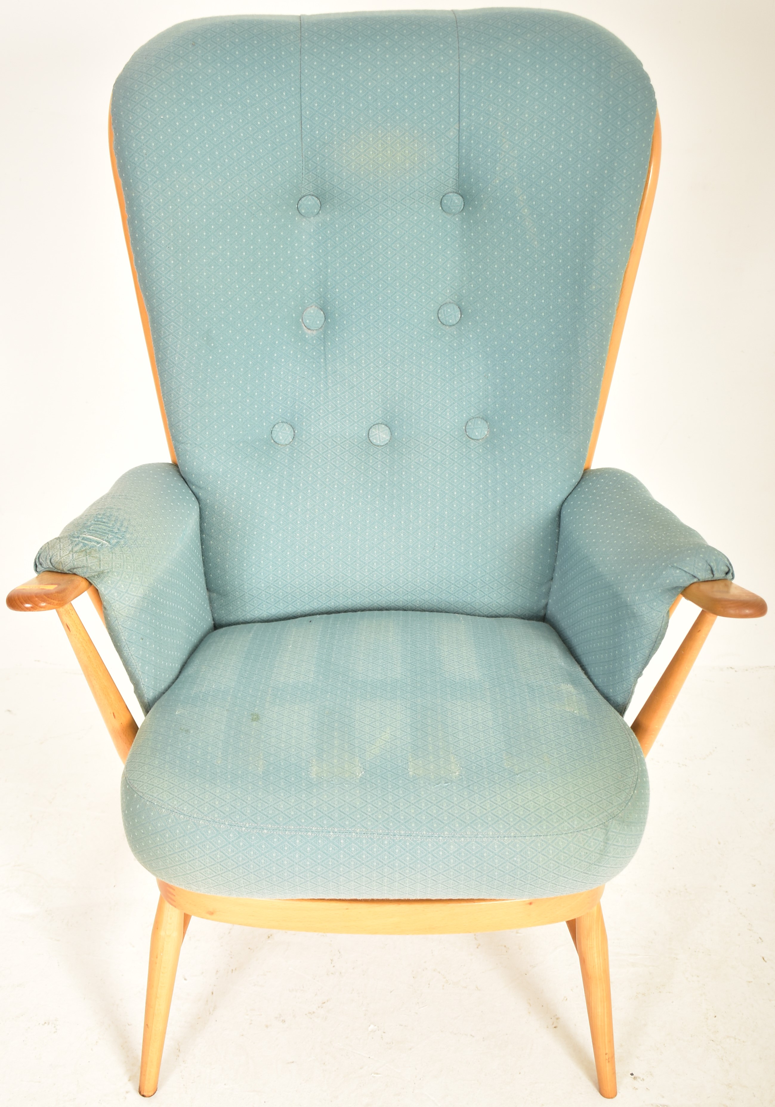 ERCOL - WINDSOR MODEL - MID CENTURY HIGH BACK ARMCHAIR - Image 2 of 5