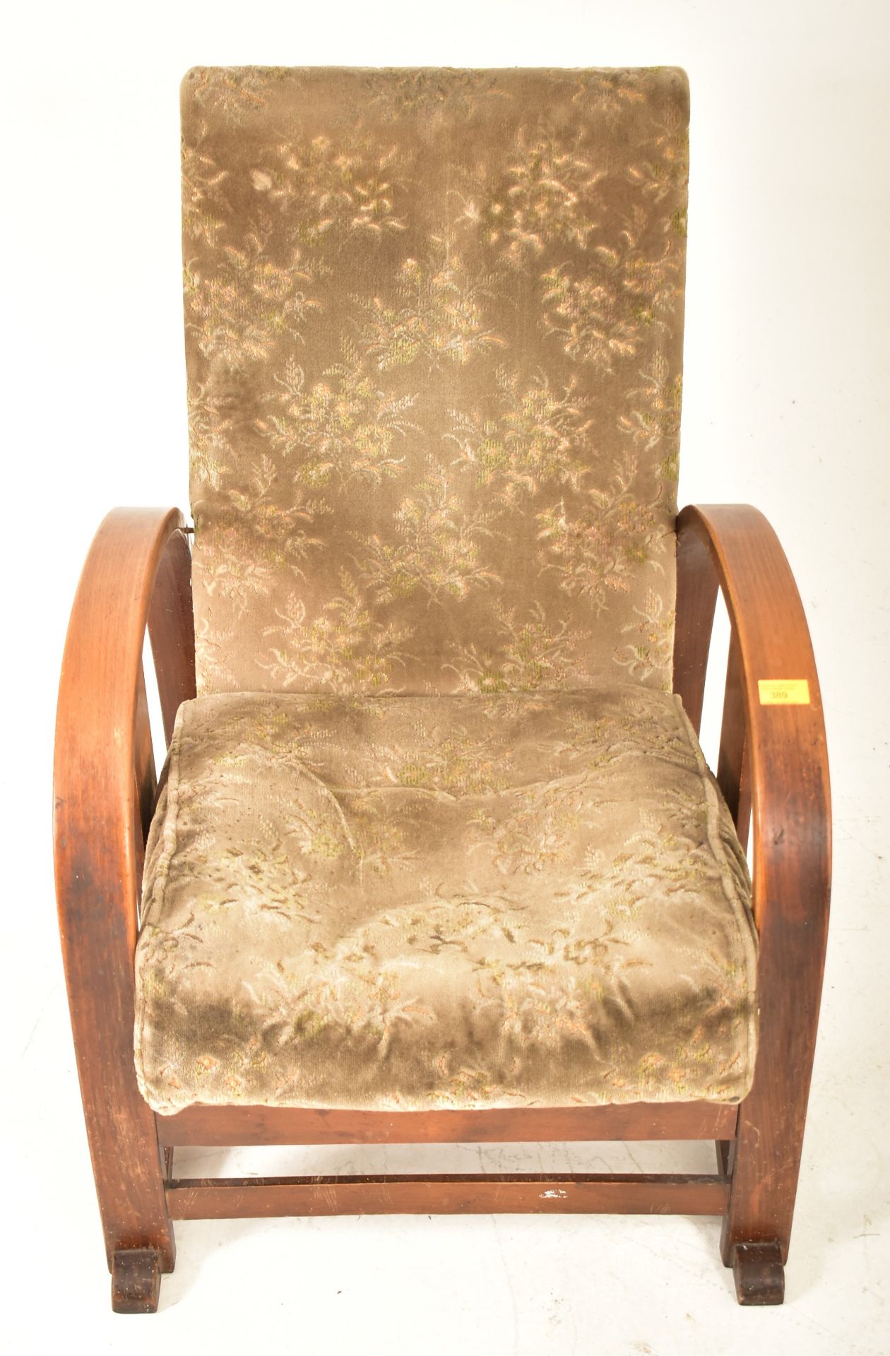 ART DECO 1930S BENTWOOD RECLINING EASY ARMCHAIR - Image 2 of 6