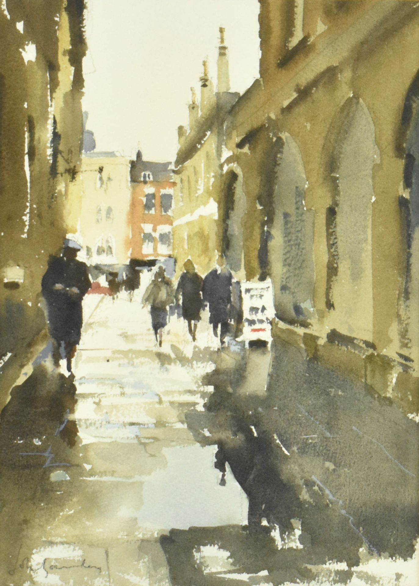 JOHN YARDLEY (B.1943) - EXCHANGE AVENUE - WATERCOLOUR PAINTING