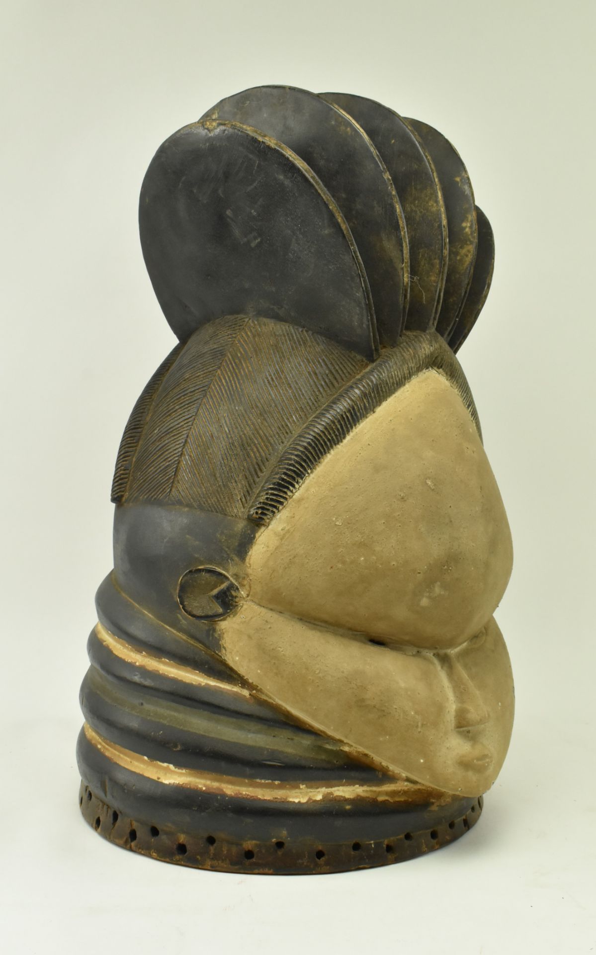 LATE 20TH CENTURY SIERRA LEONE MENDE HELMET MASK