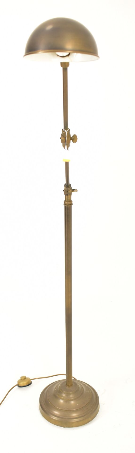 20TH CENTURY BRASSED METAL INDUSTRIAL STYLE FLOOR LAMP - Image 6 of 6