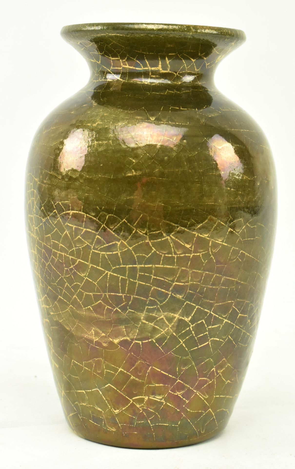 SIR EDMUND ELTON - ELTONWARE POTTERY - CRACKLE GILT GLAZE VASE - Bild 3 aus 5