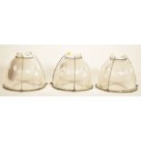 HOLOPHANE - THREE RETRO MID CENTURY INDUSTRIAL LIGHT SHADES