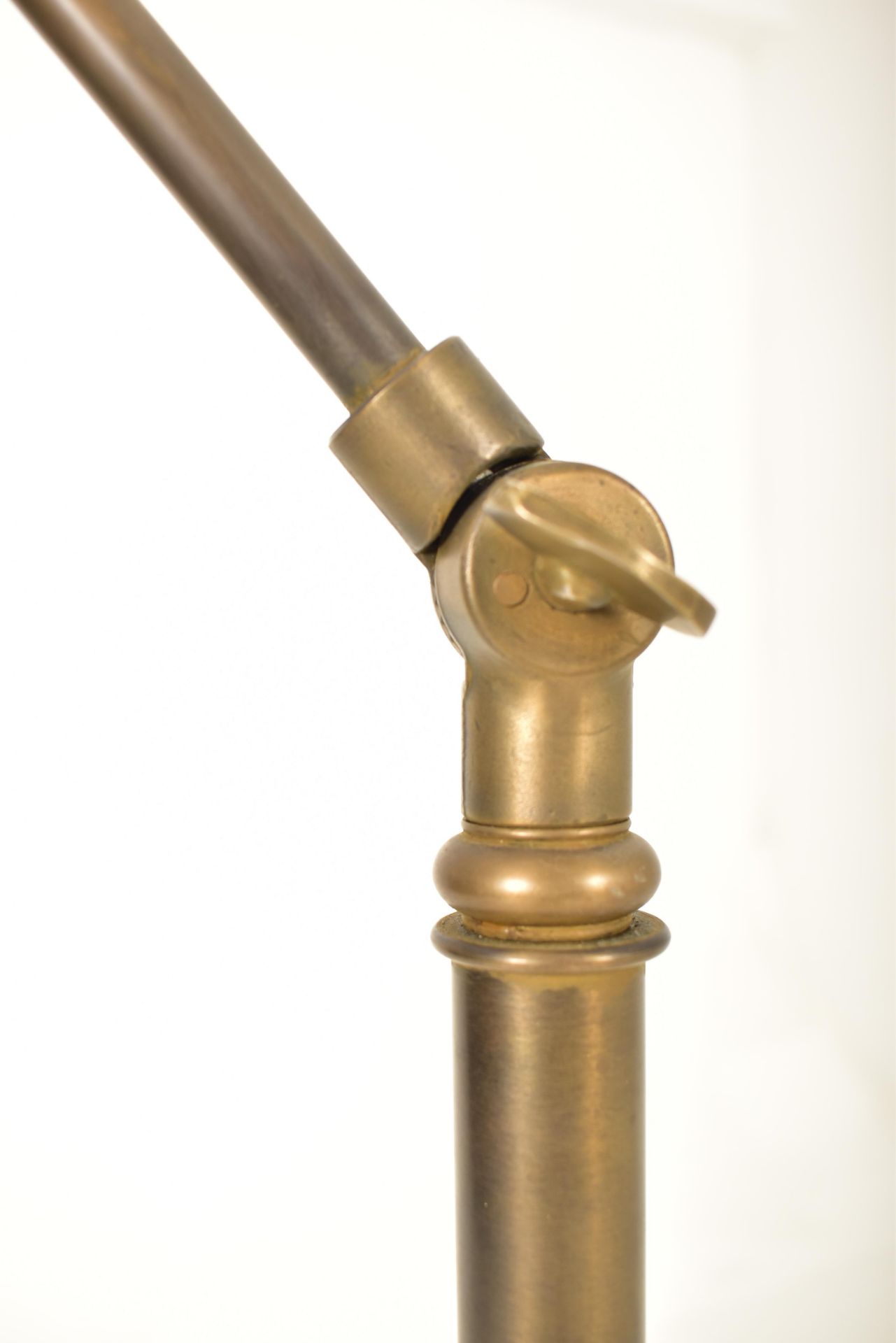 20TH CENTURY BRASSED METAL INDUSTRIAL STYLE FLOOR LAMP - Image 5 of 6