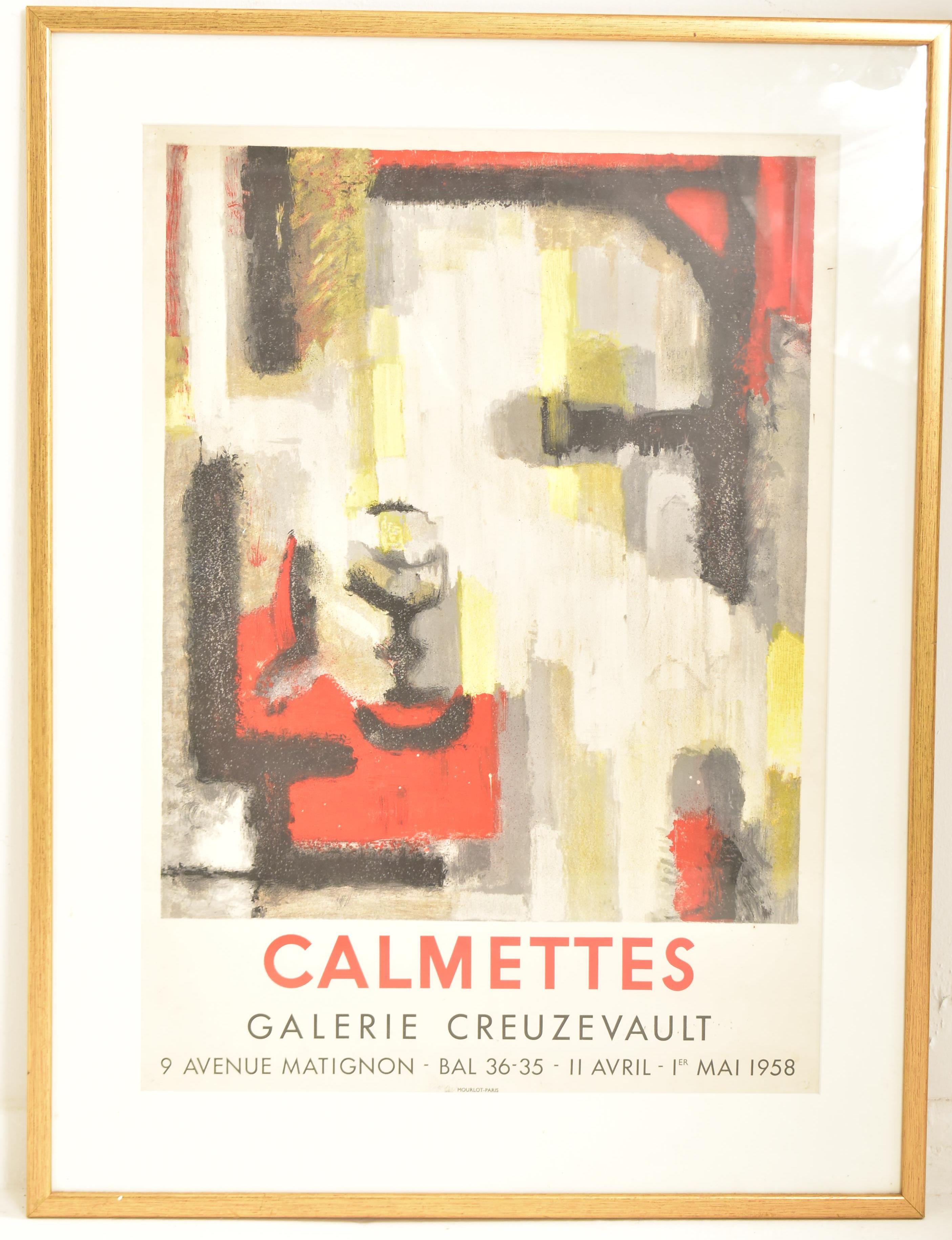 JEAN-MARIE CALMETTES - VINTAGE 1958 EXHIBITION POSTER - Image 2 of 4