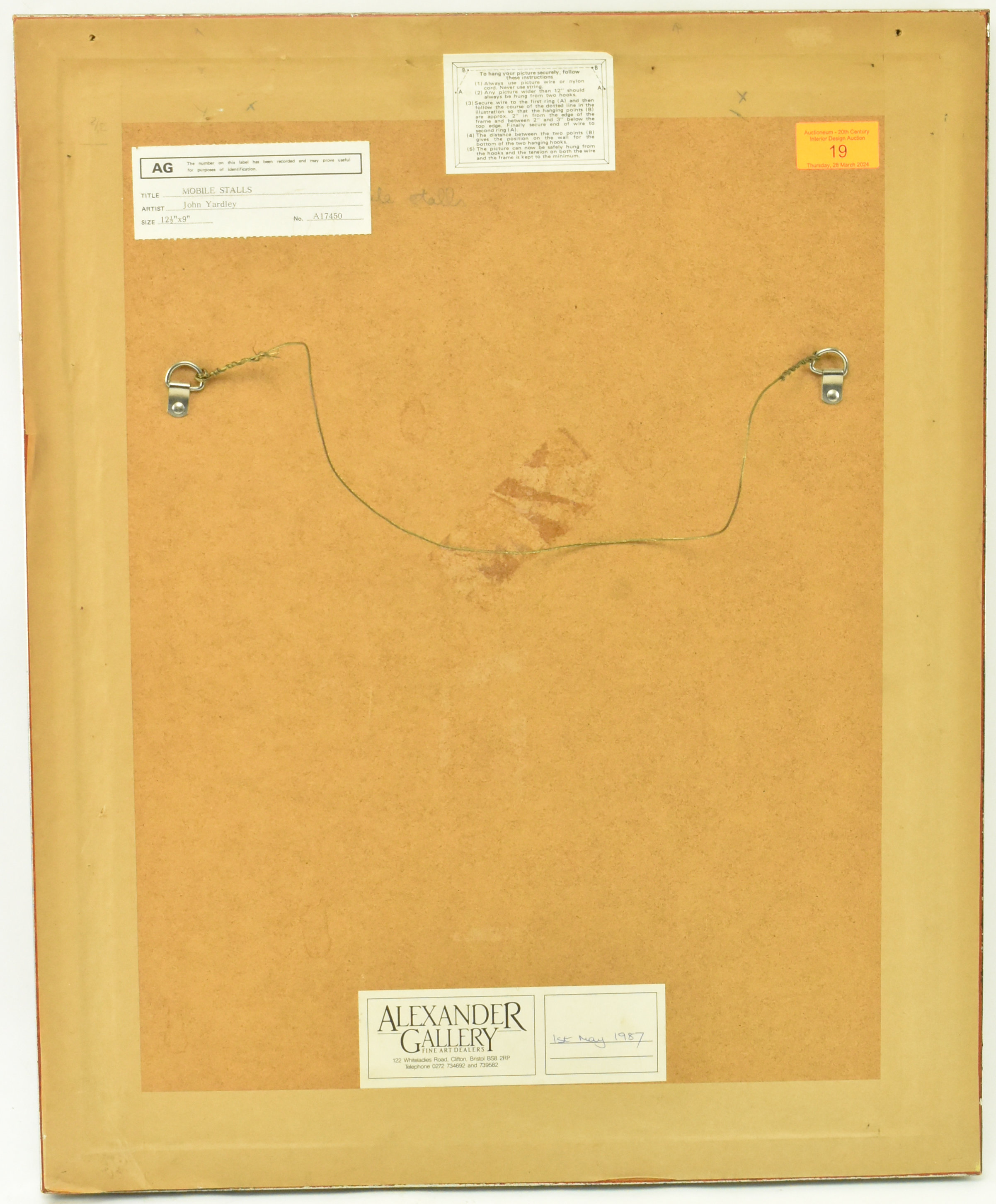 JOHN YARDLEY (B.1943) - MOBILE STALLS - WATERCOLOUR PAINTING - Bild 4 aus 4