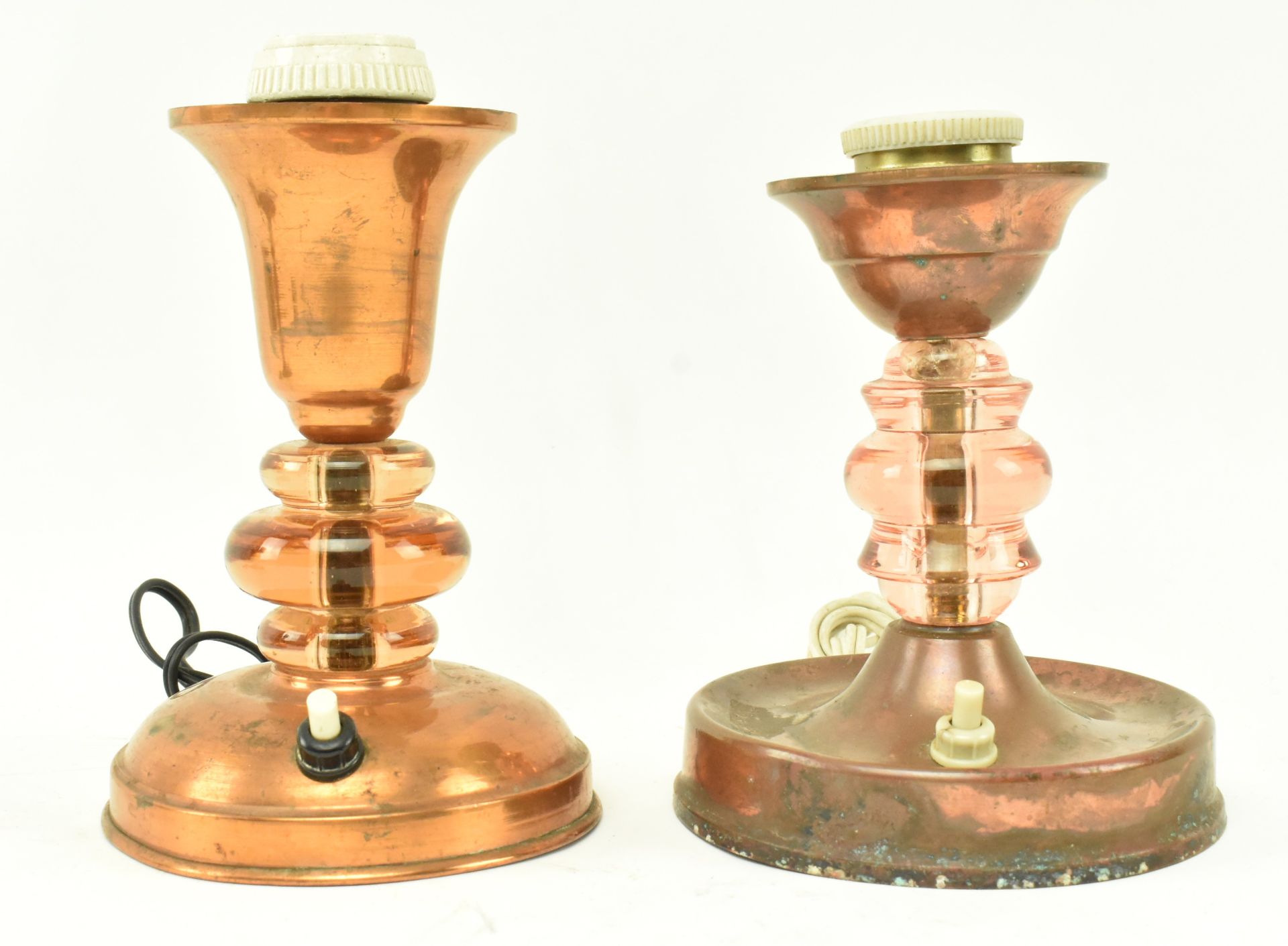 SELECTION OF THREE VINTAGE FRENCH COPPER TABLE LAMPS - Bild 5 aus 7
