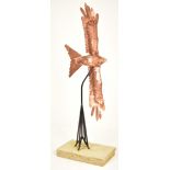 BOB ROWLEY - CONTEMPORARY COPPER WORKED RED KITE SCULPTURE