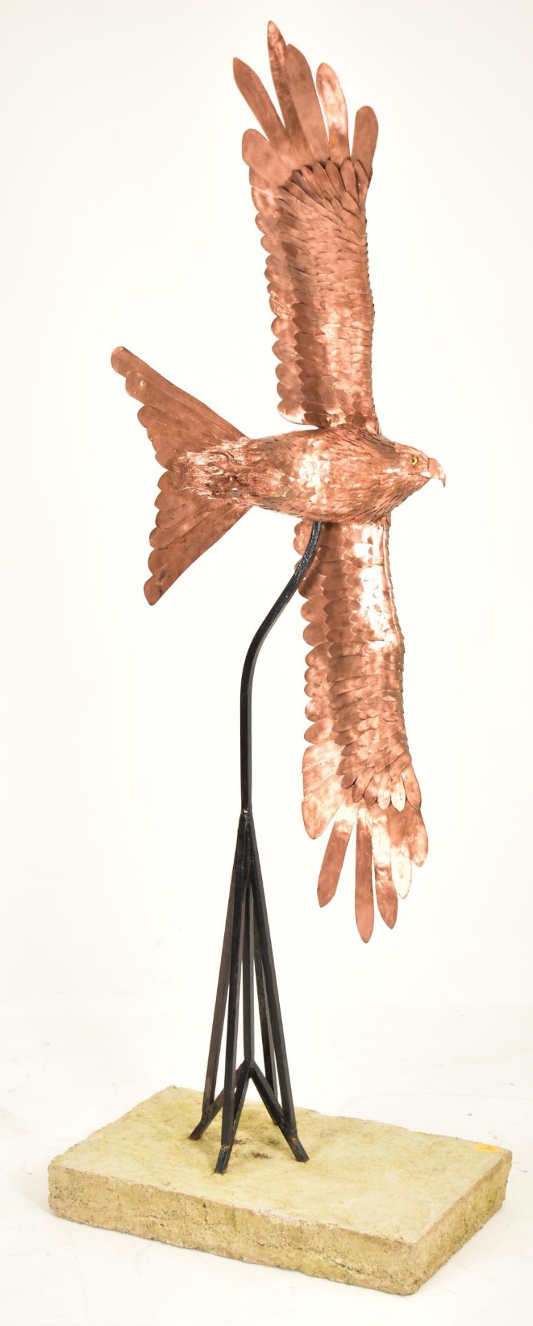 BOB ROWLEY - CONTEMPORARY COPPER WORKED RED KITE SCULPTURE