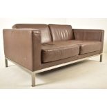 FLORENCE KNOLL STYLE - DESIGNER TWO SEATER SOFA SETTEE