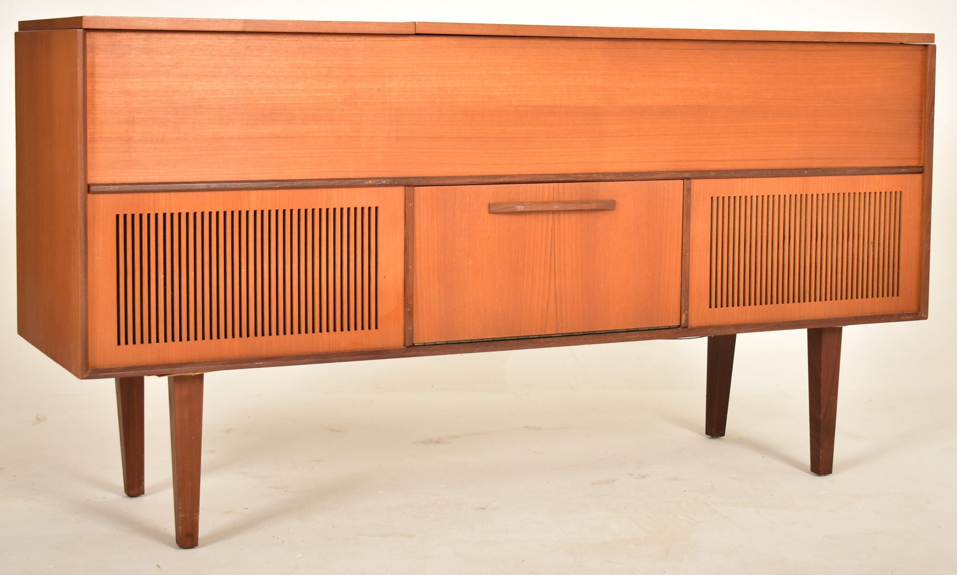 DYNATRON - 60S TEAK CASED RADIOGRAM WITH GARRARD DECK