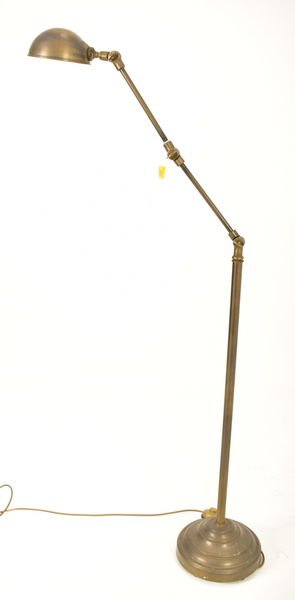 20TH CENTURY BRASSED METAL INDUSTRIAL STYLE FLOOR LAMP - Image 3 of 6