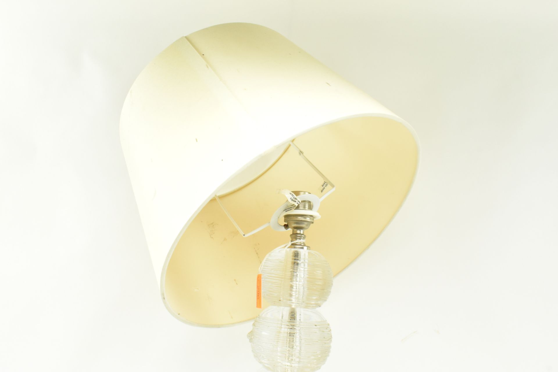 PORTA ROMANA - PAIR OF SPUN CLEAR GLASS DESK LAMPS - Image 7 of 8
