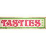 LARGE 20TH CENTURY FAIRGROUND / FUNFAIR TASTIES ACRYLIC SIGN