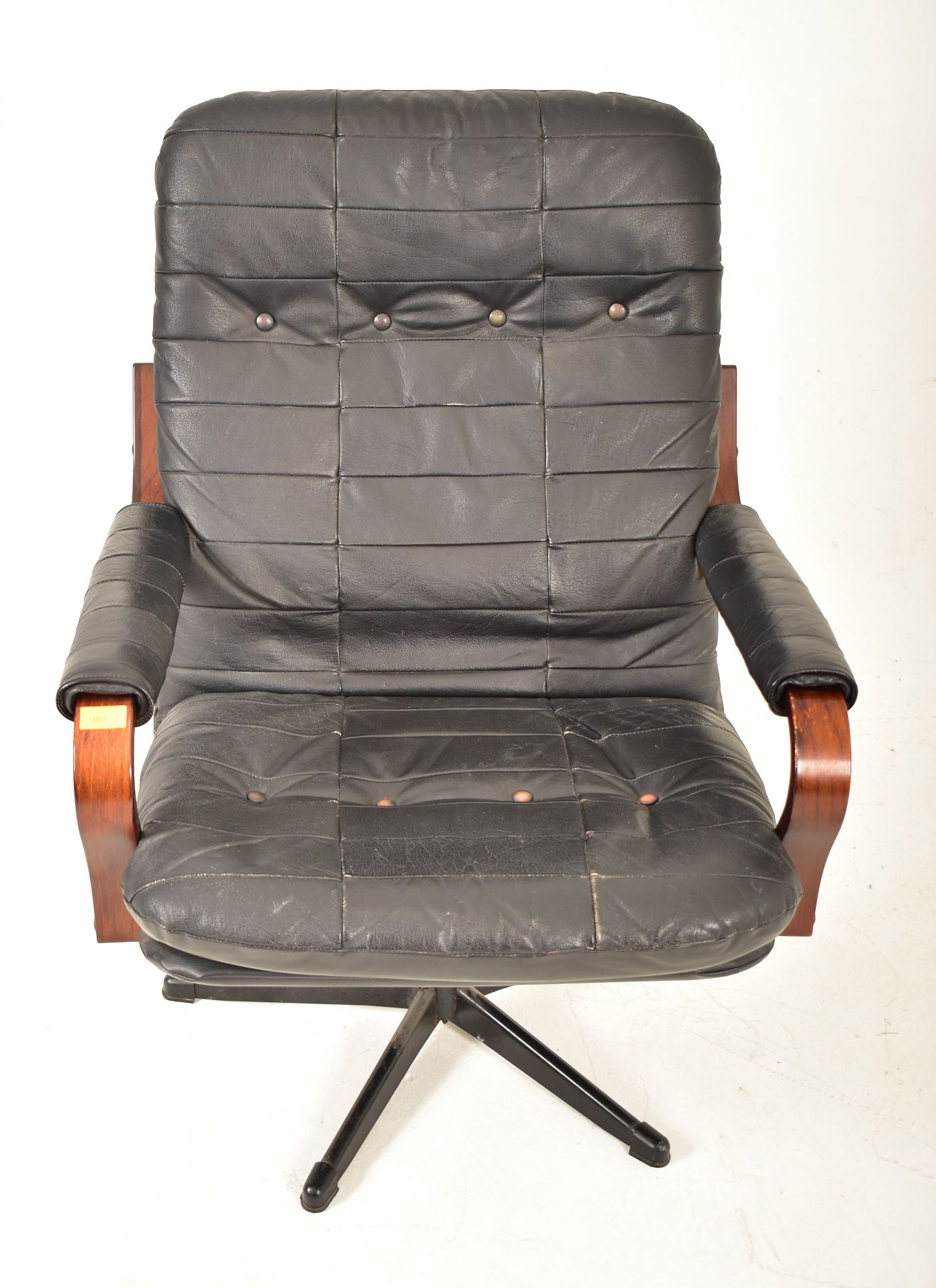 1970S SWEDISH DESIGN LEATHER AND BENTWOOD ARMCHAIR - Image 2 of 5