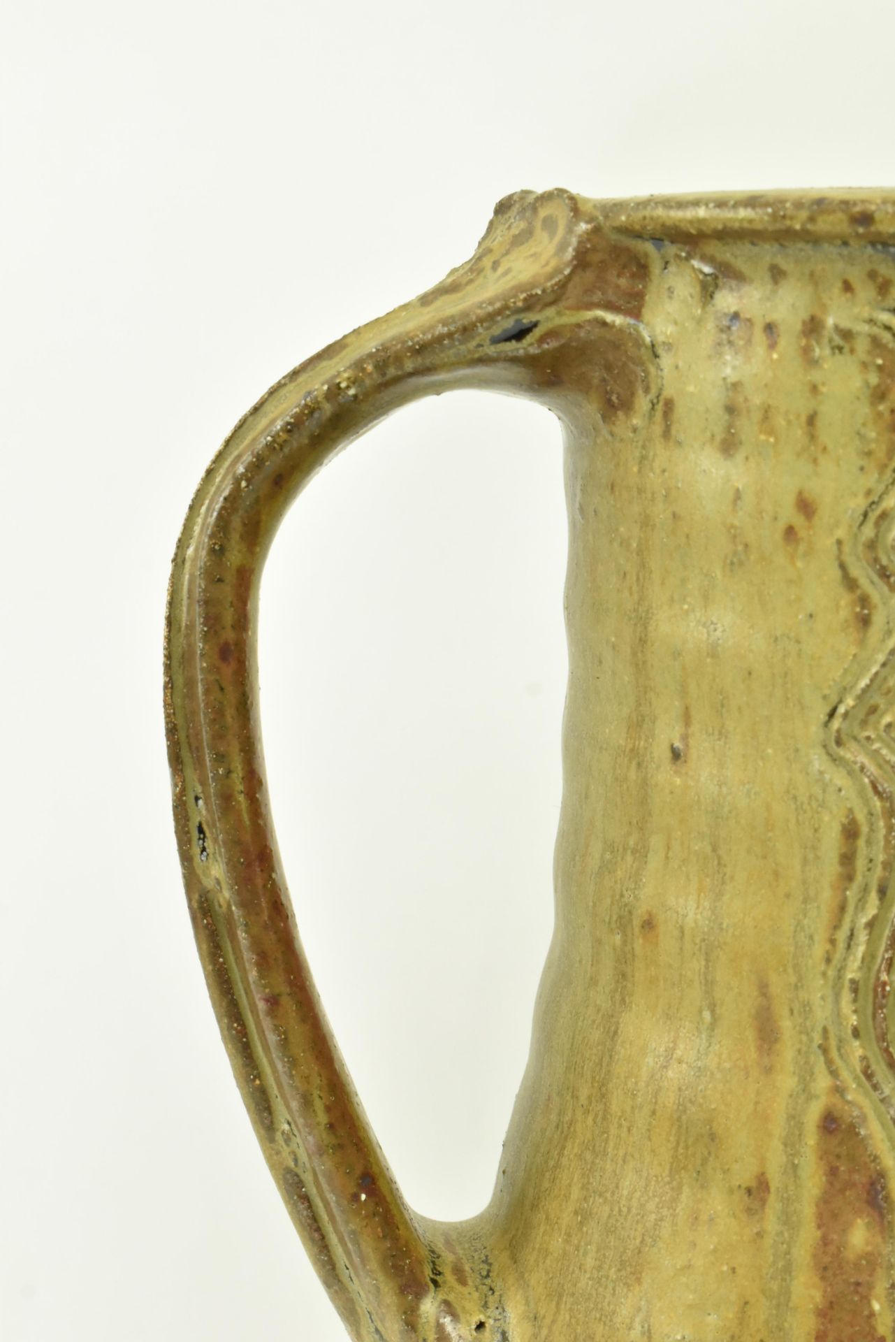 JIM MALONE (B. 1946) - STONEWARE POTTERY HANDLED JUG - Image 3 of 6