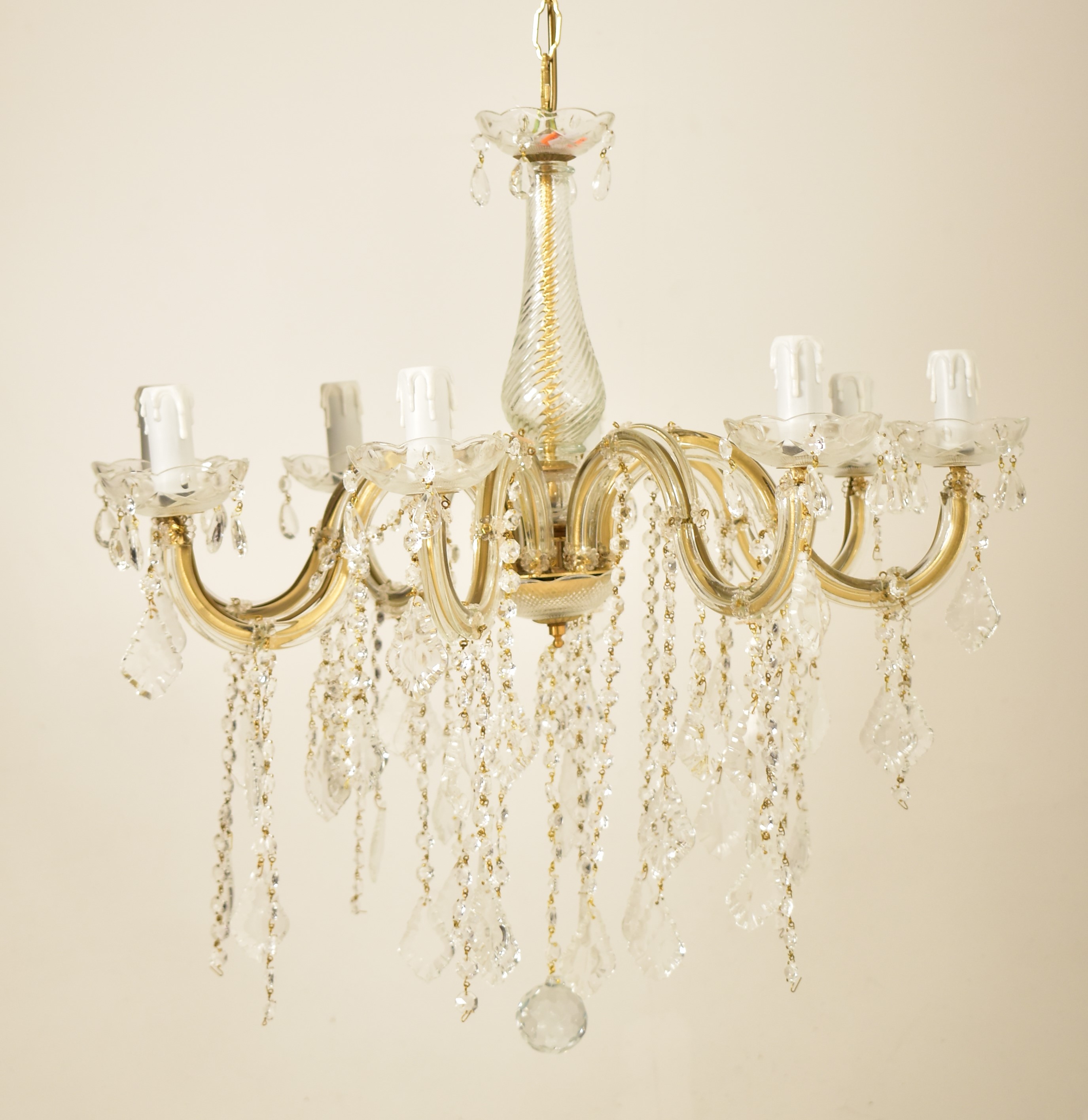 20TH CENTURY ITALIAN VENETIAN MURANO GLASS CHANDELIER