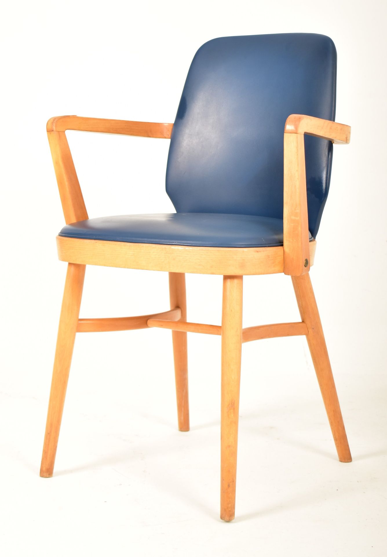 BEN CHAIRS - SET OF THREE RETRO BEECH FRAMED DINING CHAIRS - Image 7 of 7
