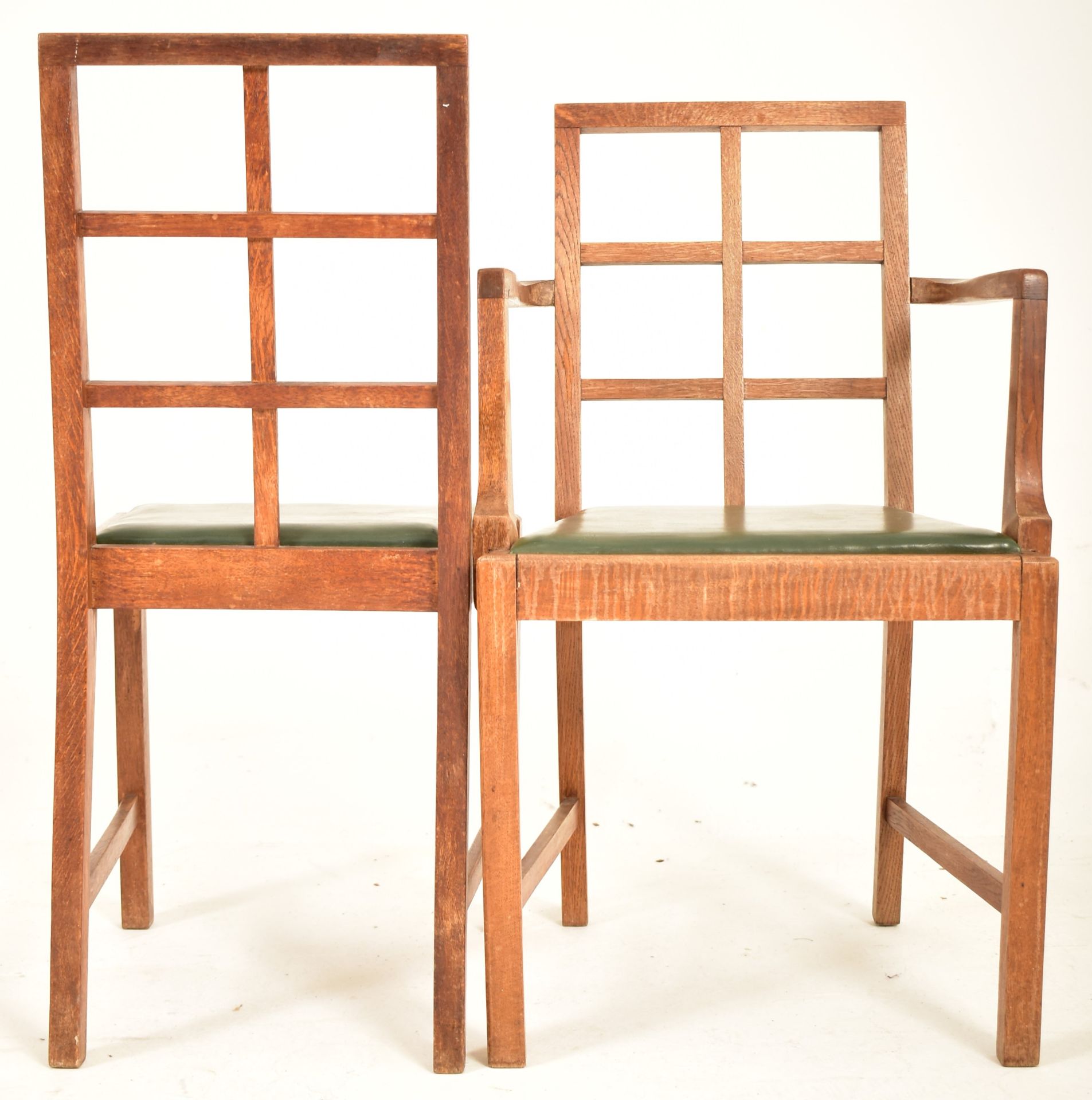 COTSWOLD SCHOOL ARTS AND CRAFTS DINING TABLE AND CHAIRS - Bild 7 aus 10