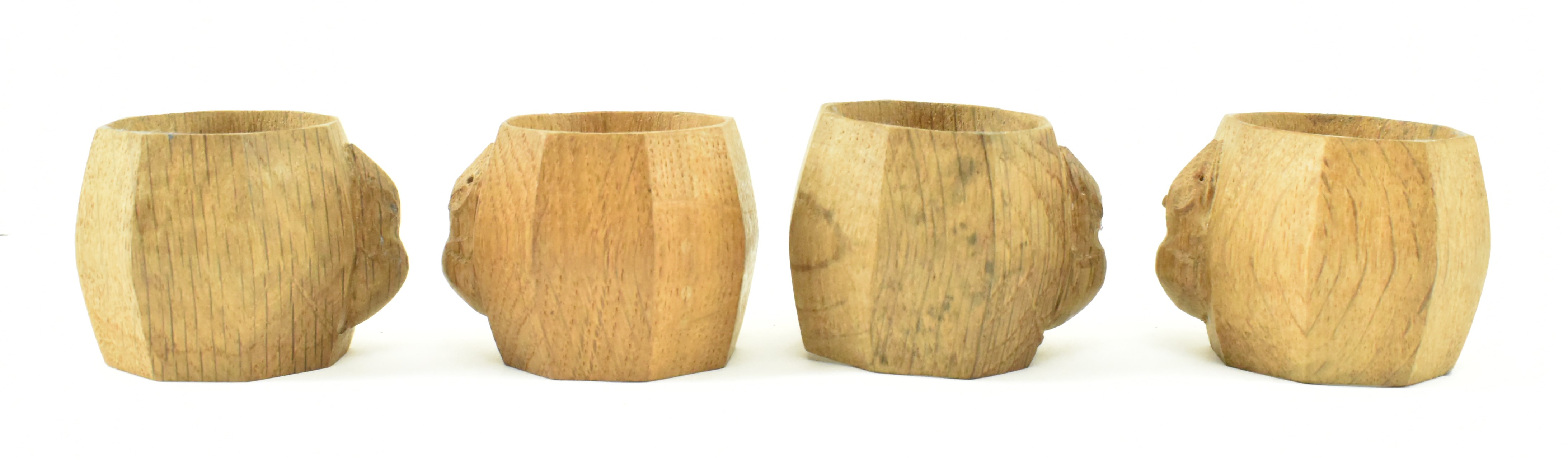 ROBERT MOUSEMAN - PAIR OF 20TH CENTURY NAPKIN RINGS - Image 2 of 5