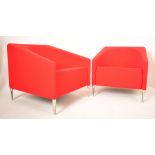 ARTIFORT - RED SEVEN - PAIR OF 2003 EASY LOUNGE ARMCHAIRS