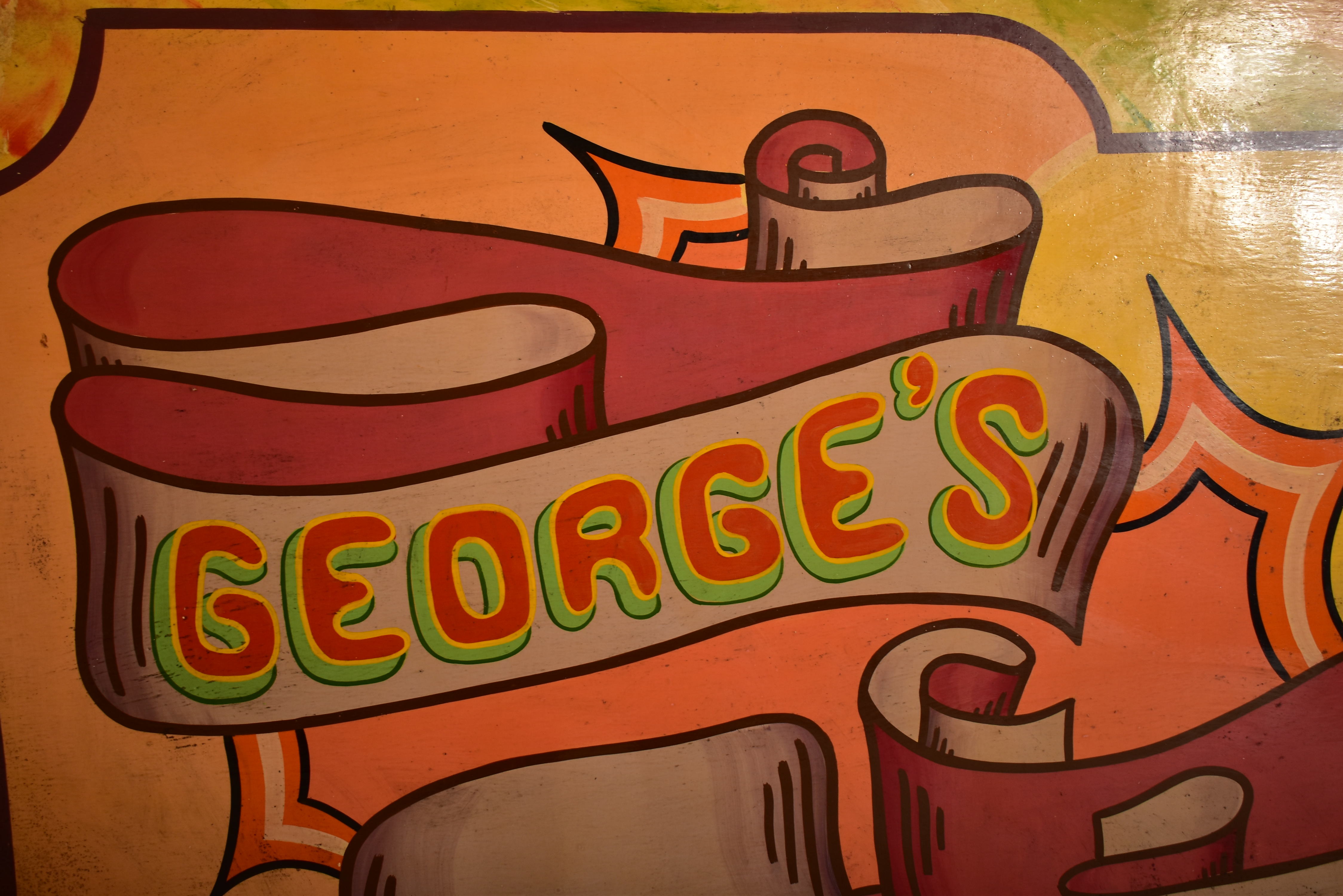 GEORGE'S BINGO - 20TH CENTURY HAND PAINTED FAIRGROUND SIGN - Image 3 of 5