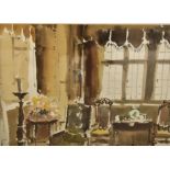 JOHN YARDLEY - 'THE BROWN PARLOUR' - WATERCOLOUR ON PAPER