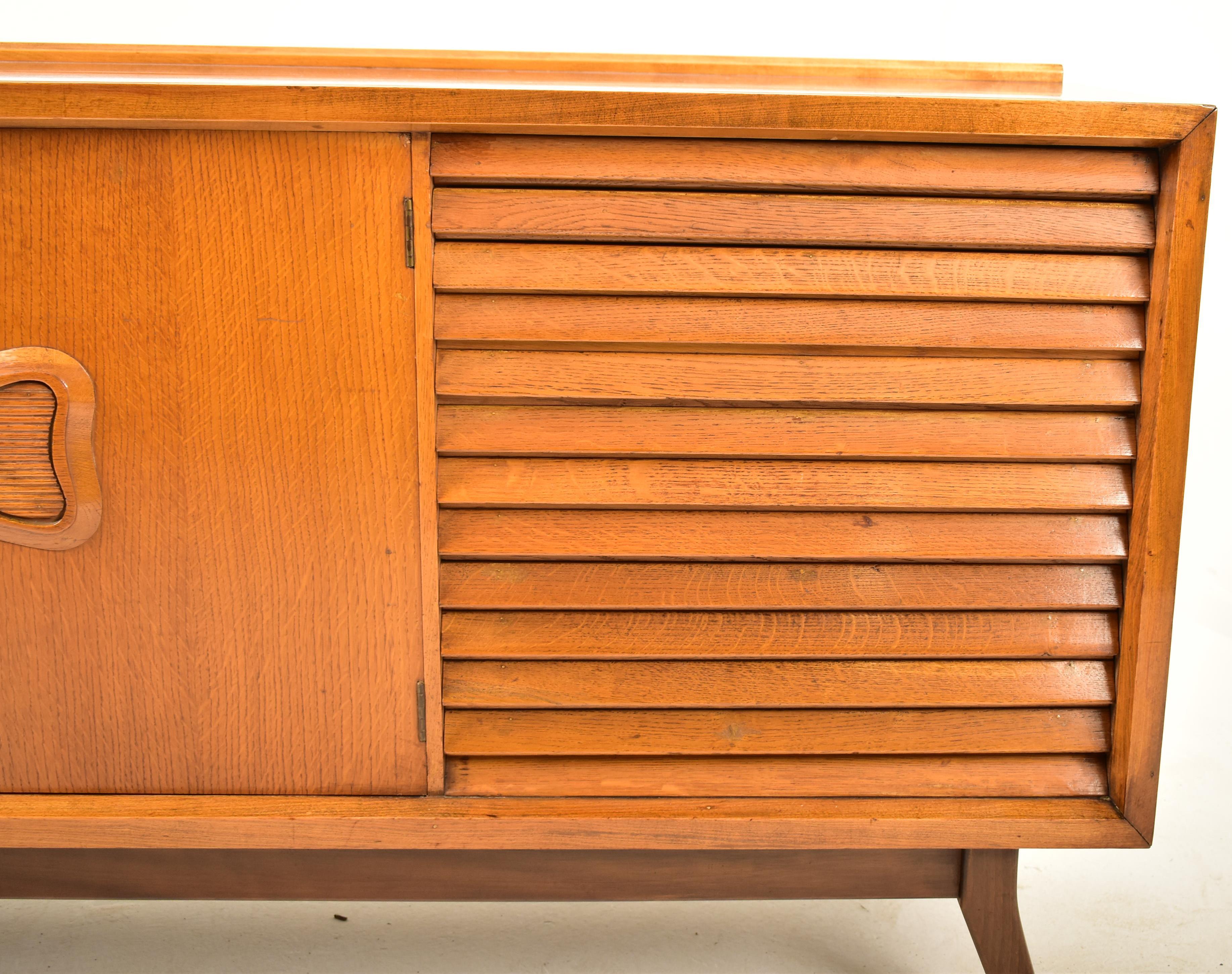 MID CENTURY TEAK AND WALNUT SIDEBOARD CREDENZA - Image 5 of 10