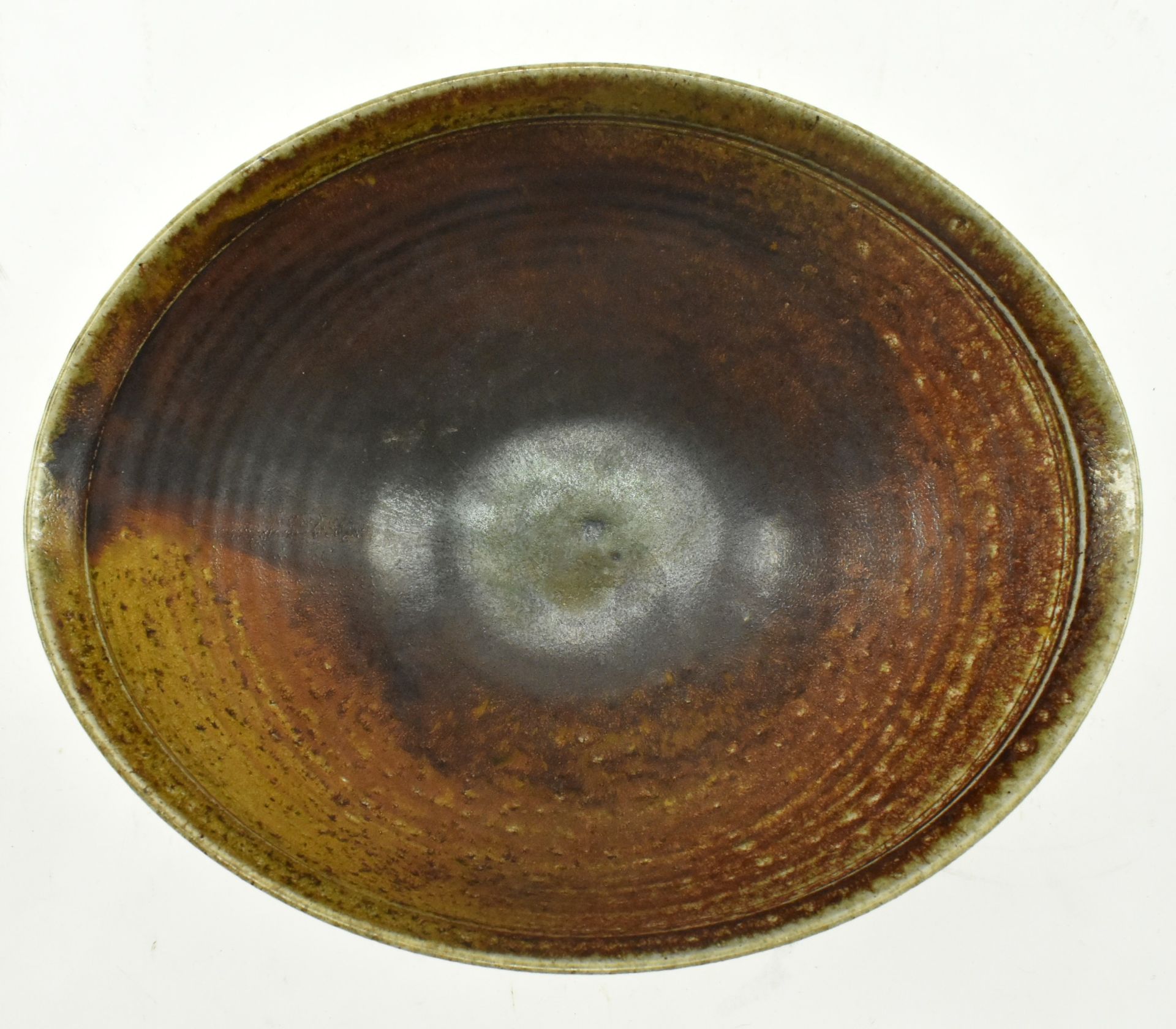 MANDY PARSLOW - STUDIO POTTERY STONEWARE OVAL BOWL VASE - Bild 4 aus 7