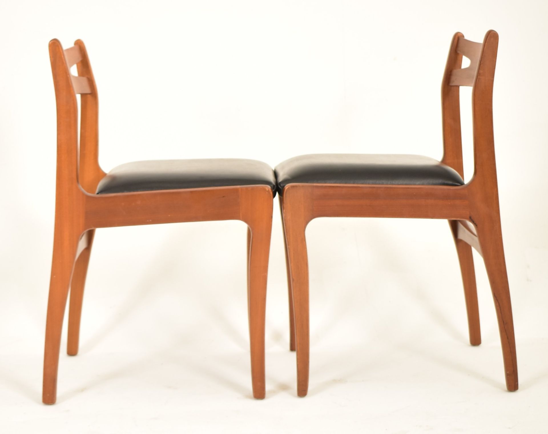 NATHAN FURNITURE - SET OF FOUR TEAK FRAMED DINING CHAIRS - Image 3 of 5